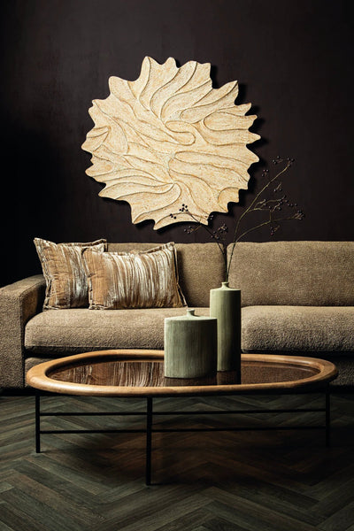 Ceanna Cream MDF wandpaneel golvend rond L by PTMD