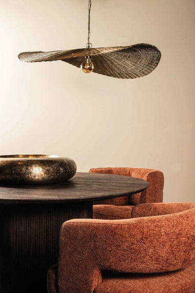 Shauney Gold ijzeren golvende hanglamp rond L by PTMD