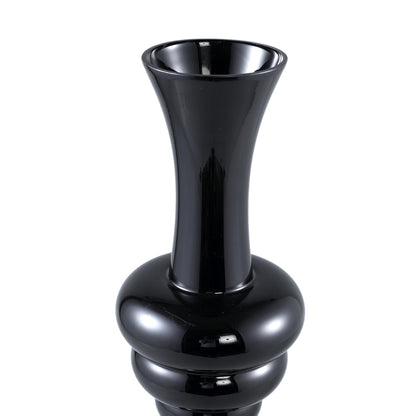 Nimai Glazen Vaas – Zwart Antiek Design met Glans - depauwwonen