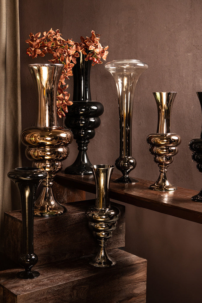 Keighla Vaas Zwart/Wit L - depauwwonen