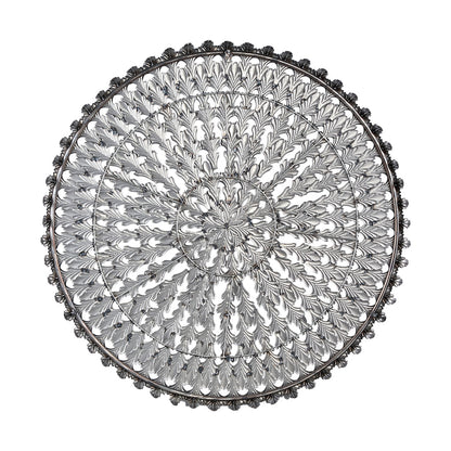 Xavery Koperen ronde ijzeren wandpaneel met uitgesneden uitstraling S - depauwwonen