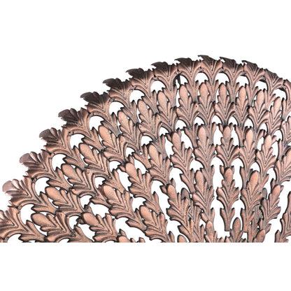 Xavery Koperen ronde ijzeren wandpaneel met uitgesneden uitstraling L - depauwwonen