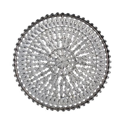 Xavery Koperen ronde ijzeren wandpaneel met uitgesneden uitstraling L - depauwwonen