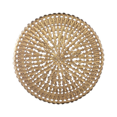 Xavery Bronzen ronde ijzeren wandpaneel met uitgesneden uitstraling L by PTMD