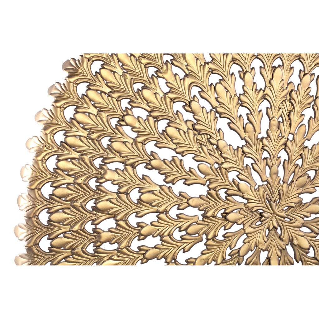 Xavery Bronzen ronde ijzeren wandpaneel met uitgesneden uitstraling L - depauwwonen