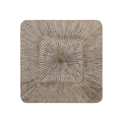 Dishita Cream vierkante MDF wandpaneel geribbeld klein by PTMD