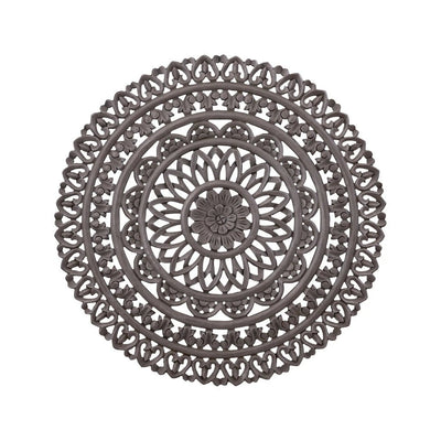 Farris Brown ronde MDF wandpaneel gesneden S by PTMD