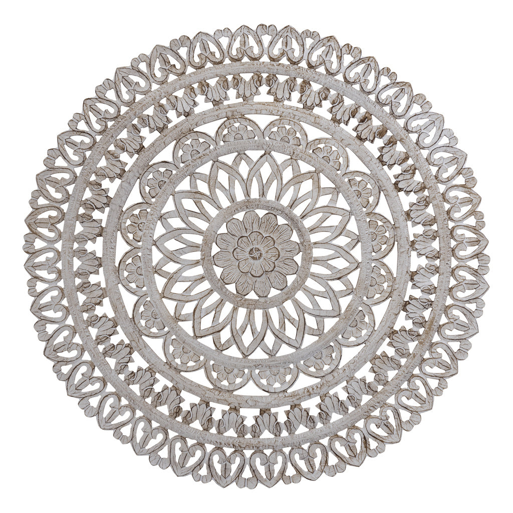 Farris Cream ronde mdf wandpaneel gesneden L - depauwwonen