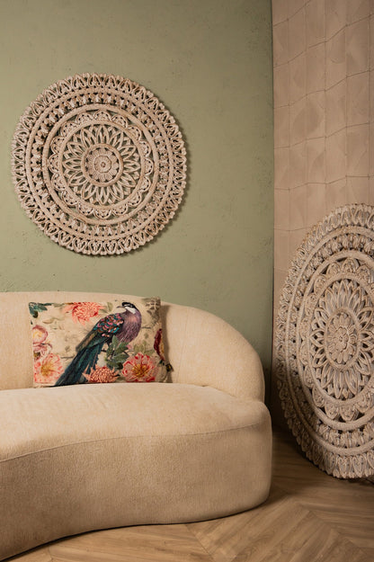 Farris Cream ronde mdf wandpaneel gesneden L - depauwwonen