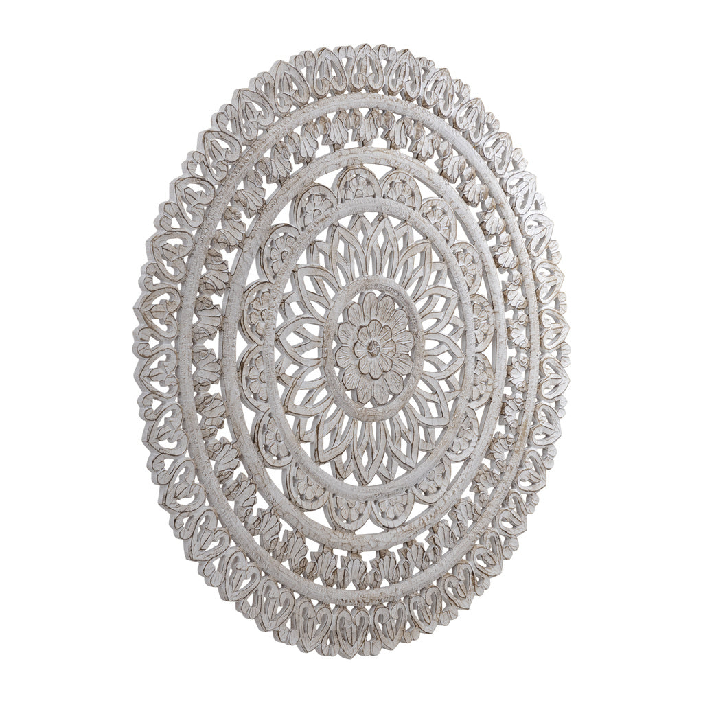 Farris Cream ronde mdf wandpaneel gesneden L - depauwwonen