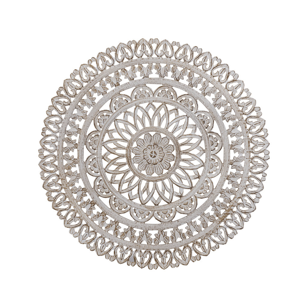 Farris Cream ronde MDF wandpaneel gesneden S - depauwwonen