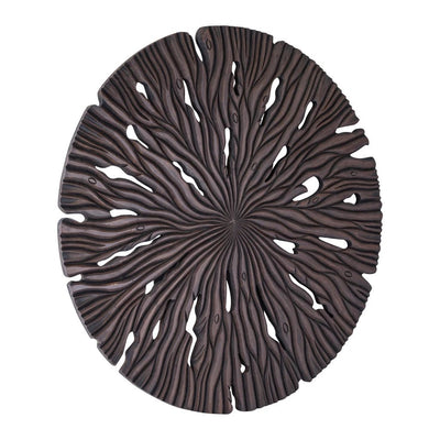 Bonte Bruine MDF wandpaneel gegolfd uitgesneden rond L by PTMD
