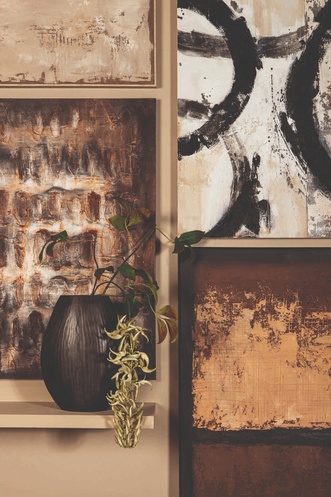 Jowad Grafiet aluminium pot hoog ovaal M - depauwwonen