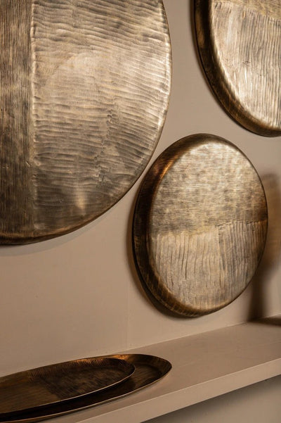 Jowad Antique Gold aluminium wandpaneel S by PTMD