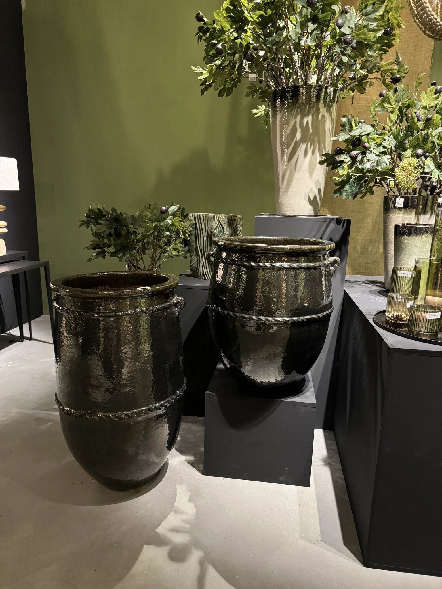 Tony Green grote keramische pot ronde hoog by PTMD