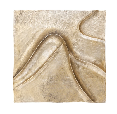 Gihan Gold gegoten aluminium wandpaneel met golflijnen L by PTMD