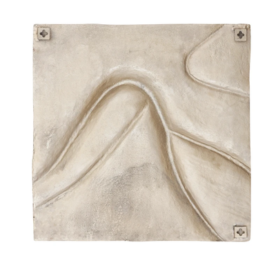 Gihan Gold gegoten aluminium wandpaneel met golflijnen L by PTMD