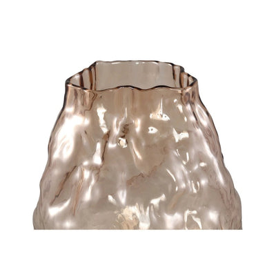 Narin Cream onregelmatig gevormde glazen vaas L by PTMD