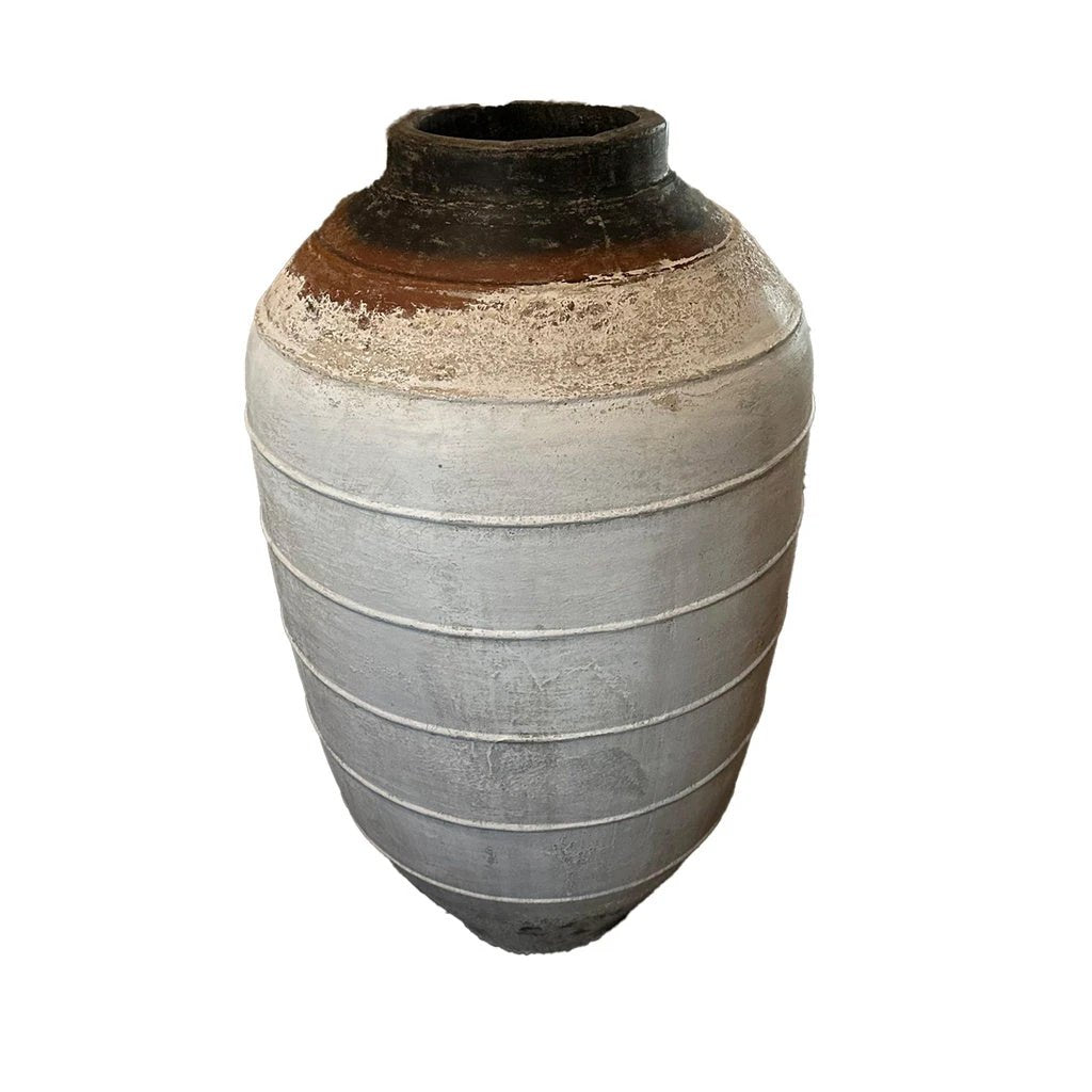 Jinsu Witte ronde GRC pot met grote lijnen by PTMD