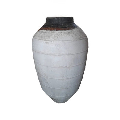 Jinsu Witte ronde GRC pot met grote lijnen by PTMD