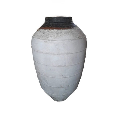 Jinsu Witte ronde GRC pot met grote lijnen by PTMD