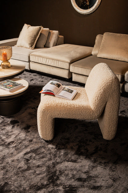 Oslo fauteuil teddy beige - depauwwonen