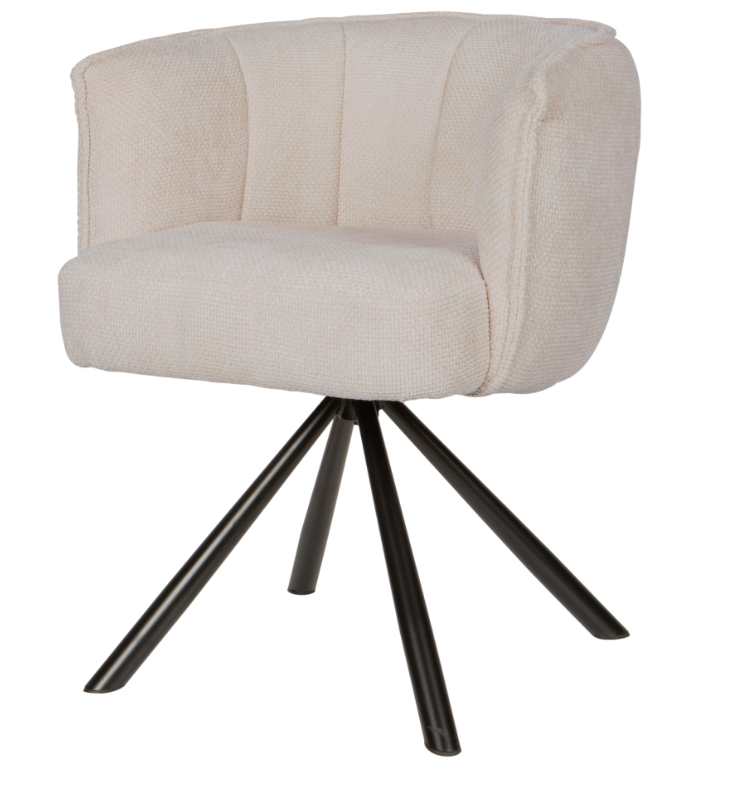 Como eetkamerstoel draaibaar roomwit - depauwwonen