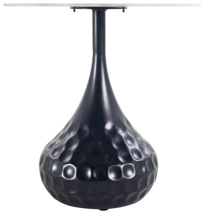 Anna Antracite Metal Sidetable with ceramic top by PTMD