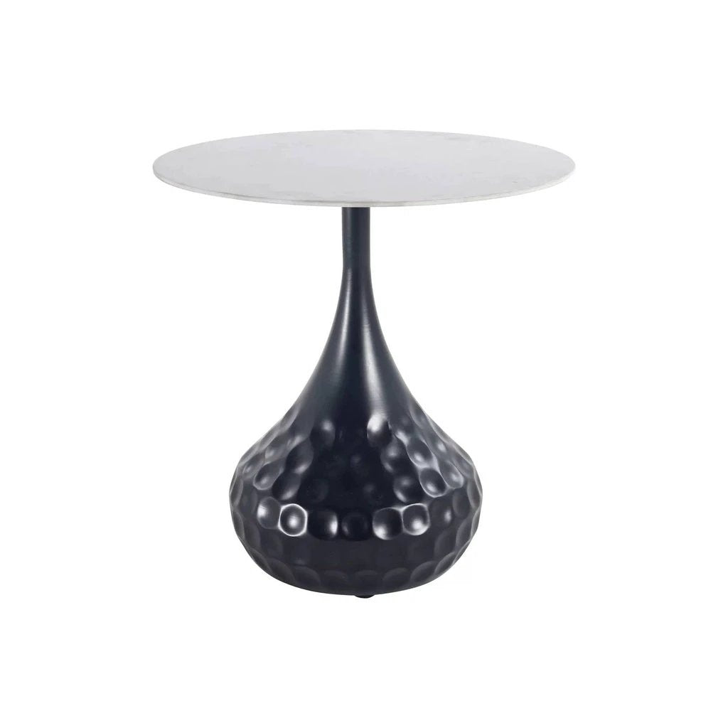 Anna Antracite Metal Sidetable with ceramic top by PTMD