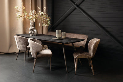 Ares Mocca Eetkamerstoel Aphrodite 7 Klei Poot by PTMD