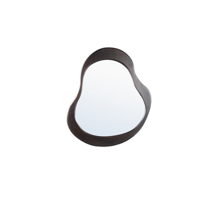 Barragh Bruine Massief Houten Organische Spiegel by PTMD
