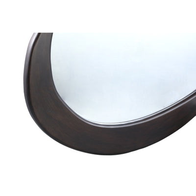Barragh Bruine Massief Houten Organische Spiegel by PTMD