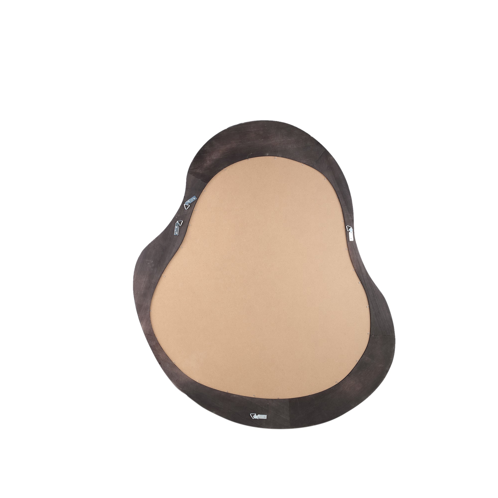 Barragh Bruine Massief Houten Organische Spiegel by PTMD