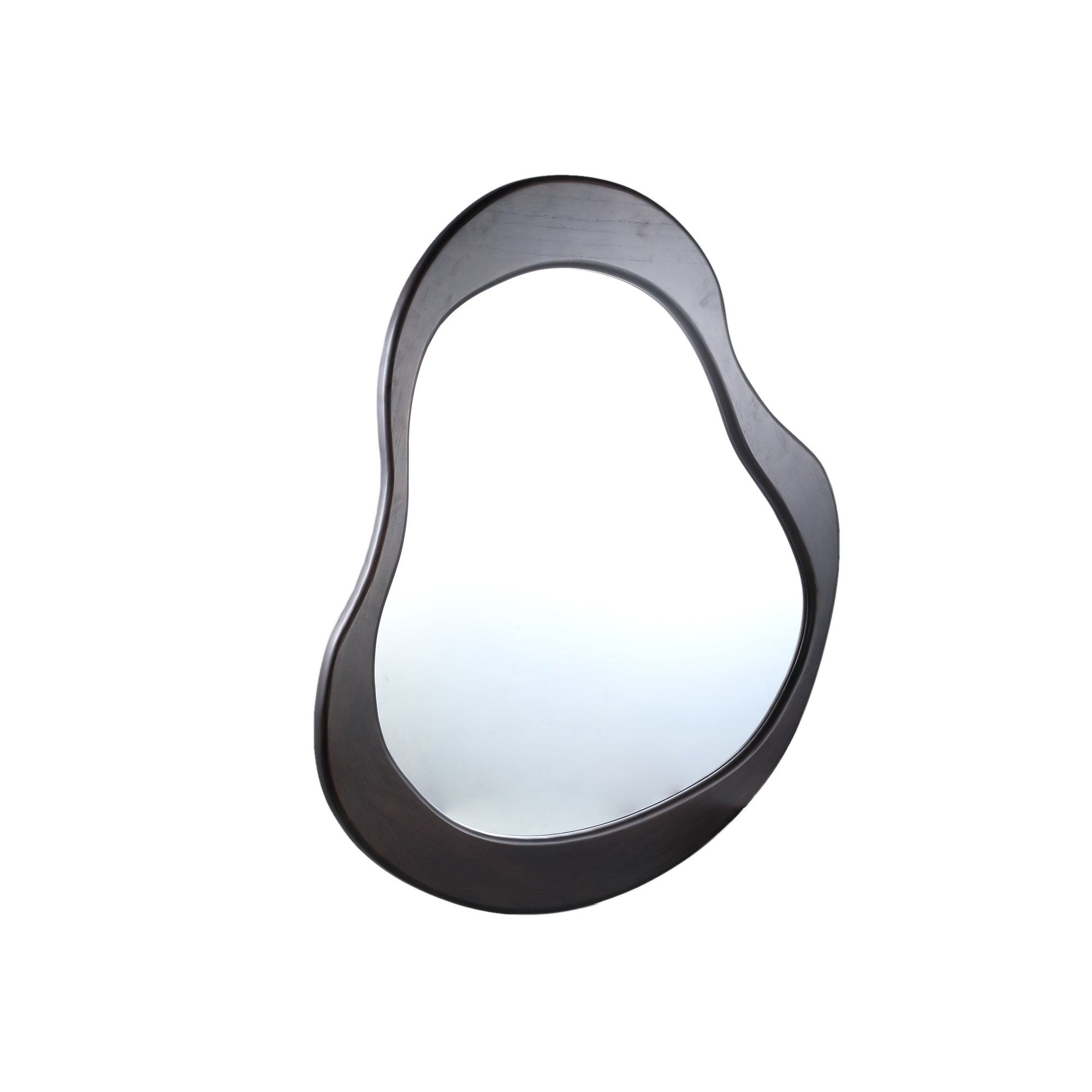 Barragh Bruine Massief Houten Organische Spiegel by PTMD