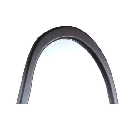 Barragh Bruine Massief Houten Organische Spiegel Ovaal by PTMD