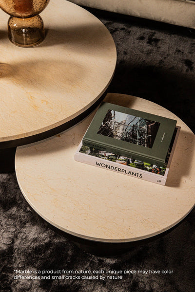 Bregt Salontafel Hoog Beige Marmer by PTMD