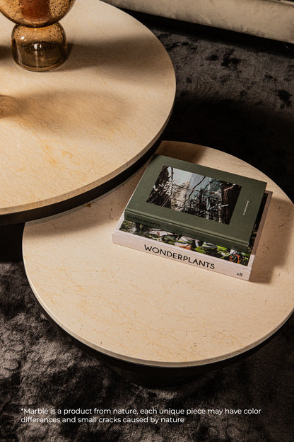 Bregt Salontafel Laag Beige Marmer - depauwwonen