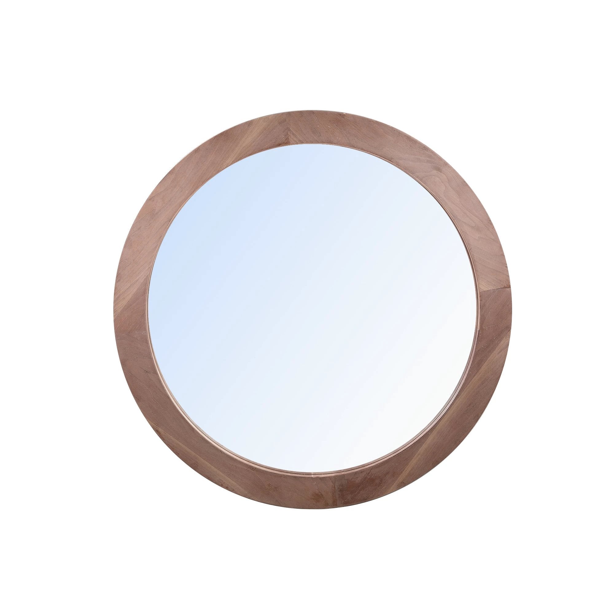 Channel Natuurlijke Vurenhoutfineer Spiegel Ø110cm by PTMD