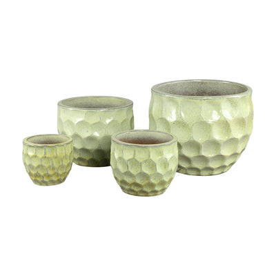 Charlie Gele Keramische Ronde Pot Cirkels SV4 by PTMD