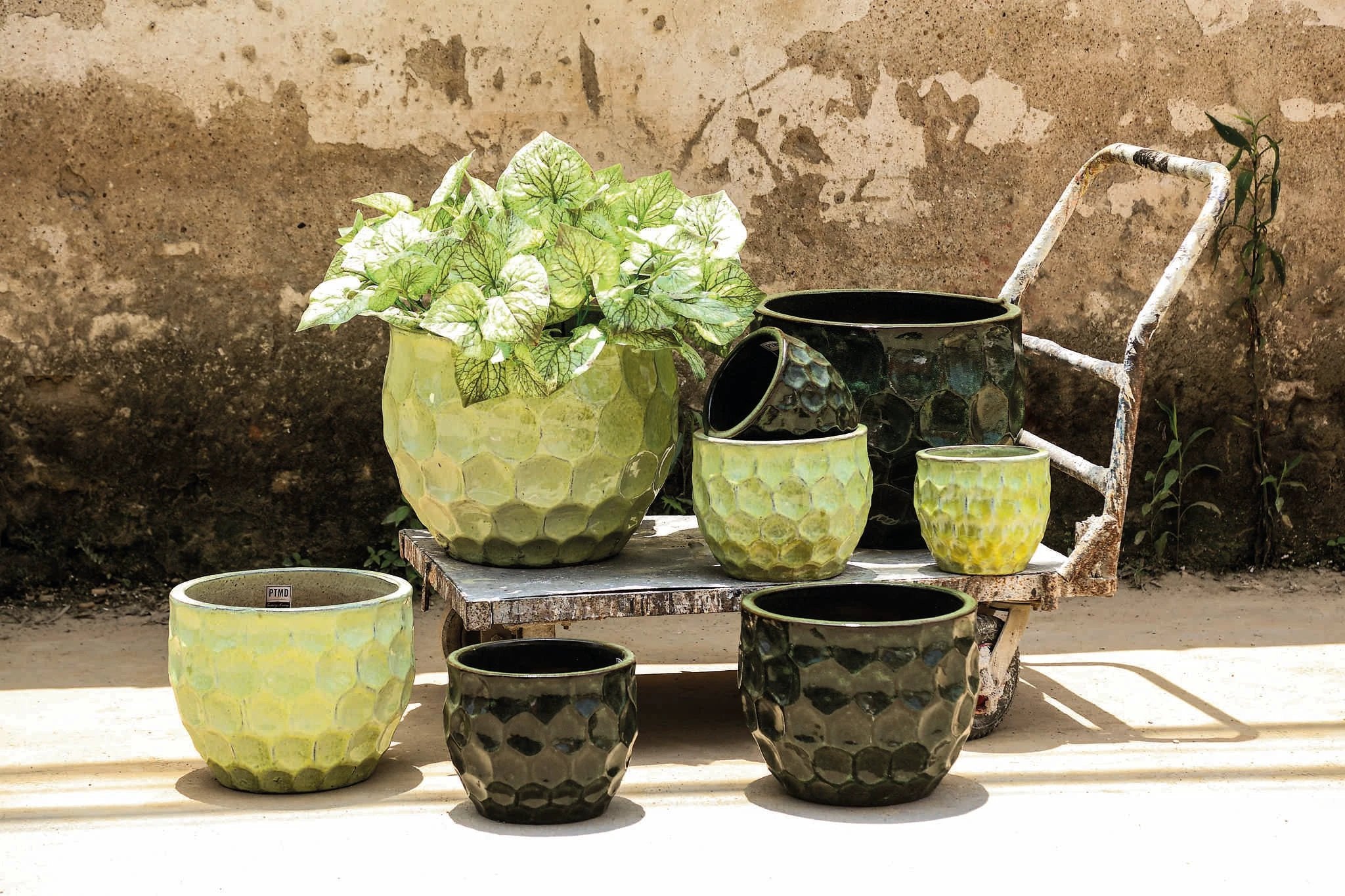 Charlie Gele Keramische Ronde Pot Cirkels SV4 by PTMD