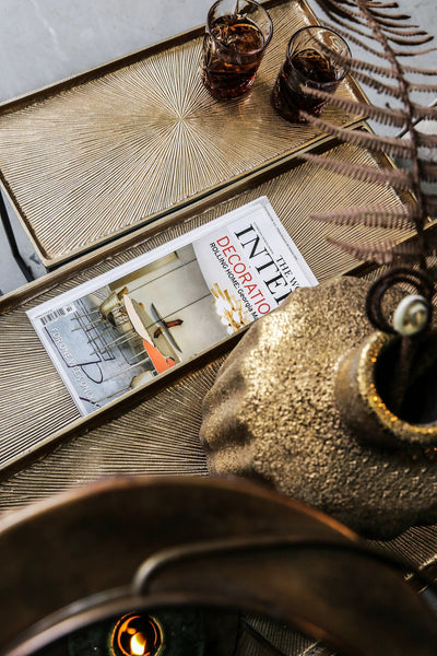 Daan Goud Aluminium Zwart IJzeren Bijzettafel S/3 by PTMD