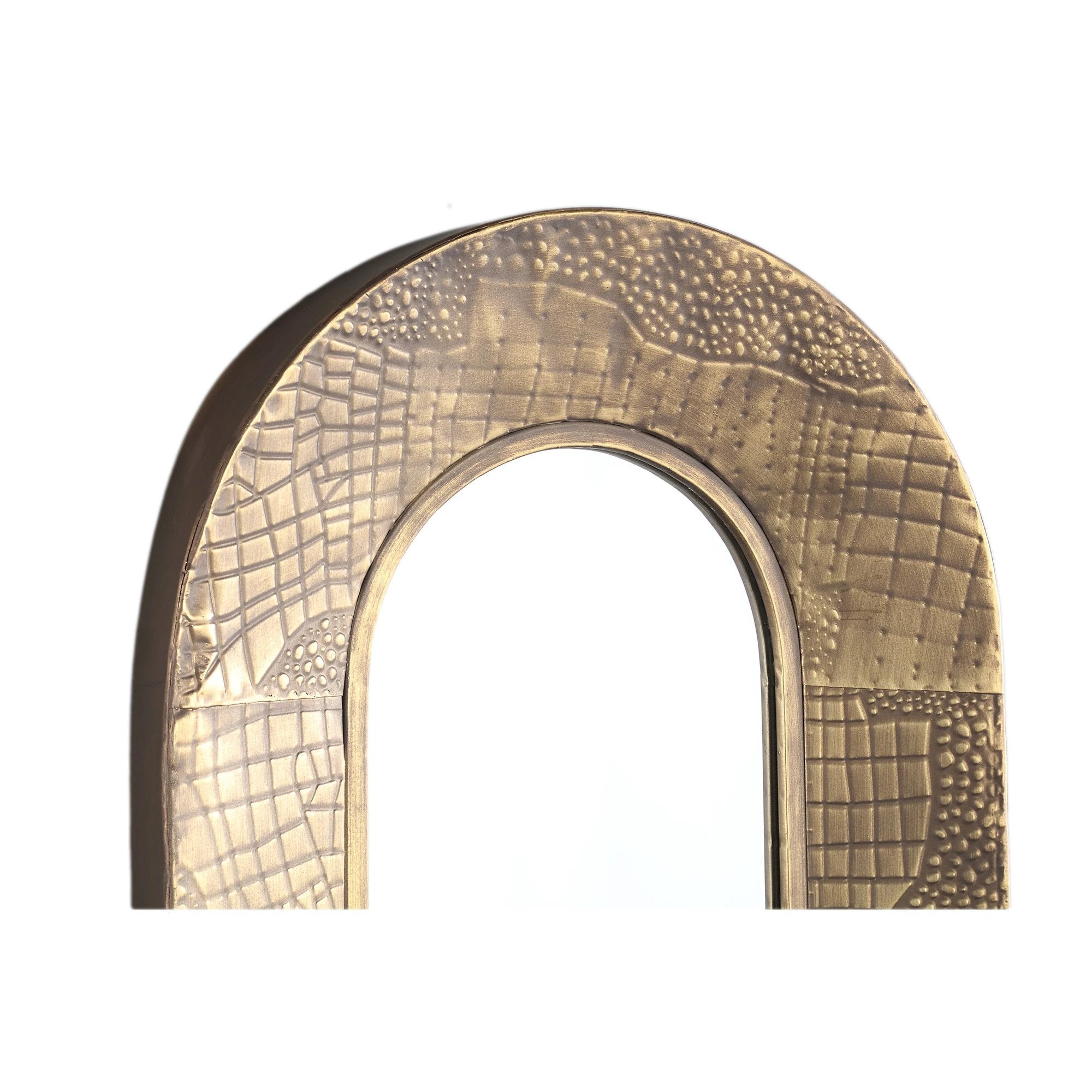 Darcio Goud IJzer Krokodillenprint Spiegel Ovaal by PTMD