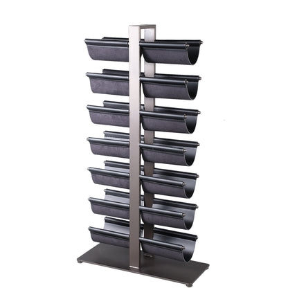 Davitt Zwart Stalen Wijnrek met PU Leren Houders L - depauwwonen