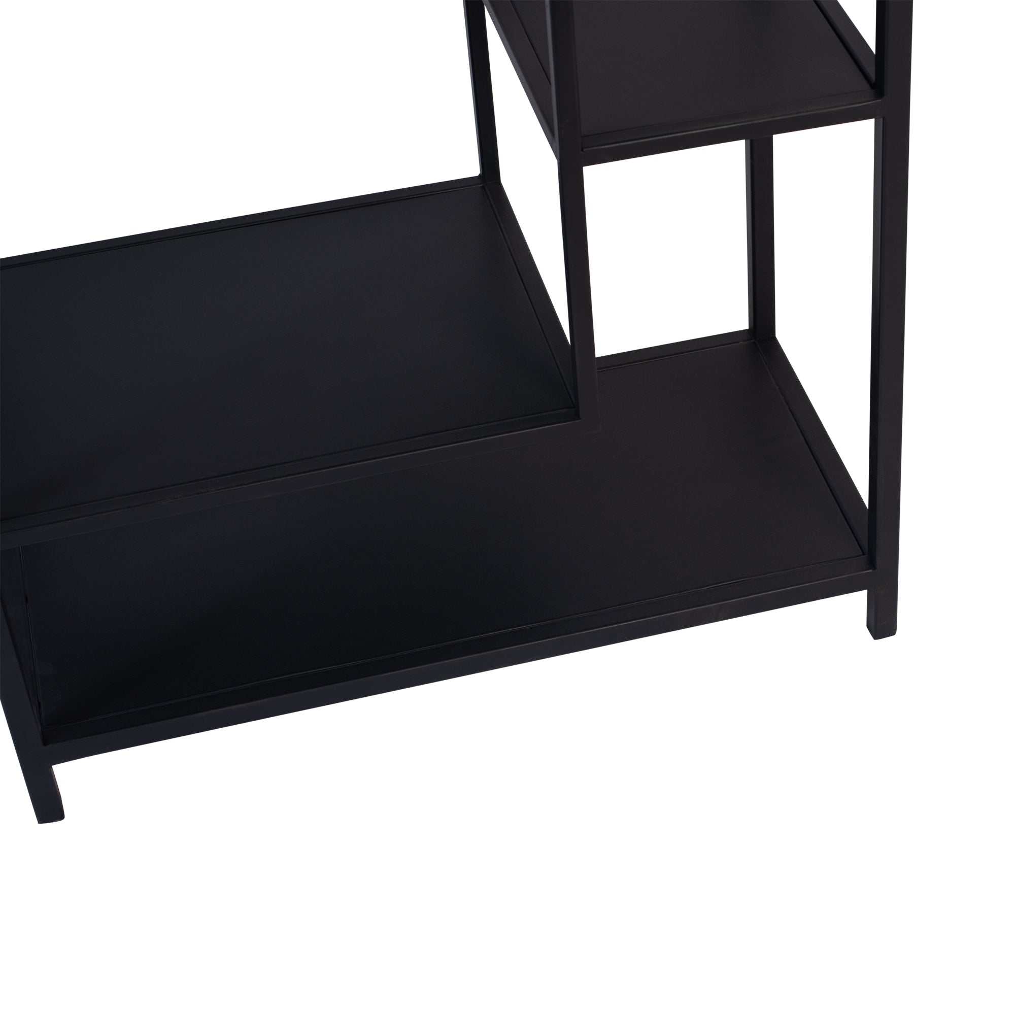 Duana Zwart IJzeren Open Kast Hoog - depauwwonen