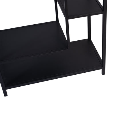 Duana Zwart IJzeren Open Kast Hoog - depauwwonen