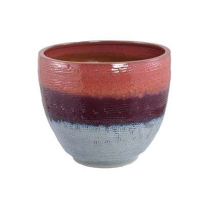 Elana Paarse Ronde Keramische Pot Ombre Patroon XXL by PTMD