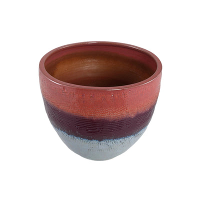 Elana Paarse Ronde Keramische Pot Ombre Patroon XXL by PTMD