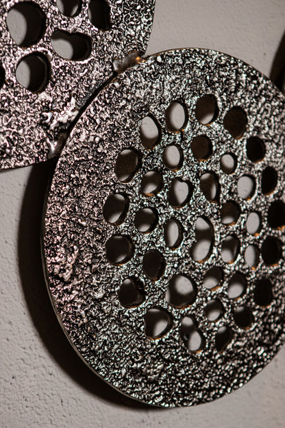 Geoffe Zilver Gegoten Aluminium Wandpaneel - depauwwonen