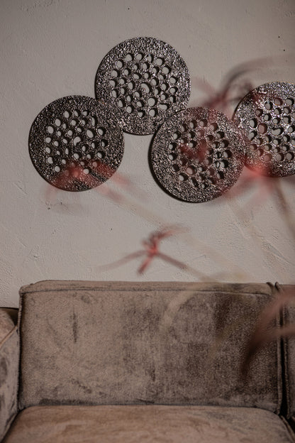 Geoffe Zilver Gegoten Aluminium Wandpaneel - depauwwonen