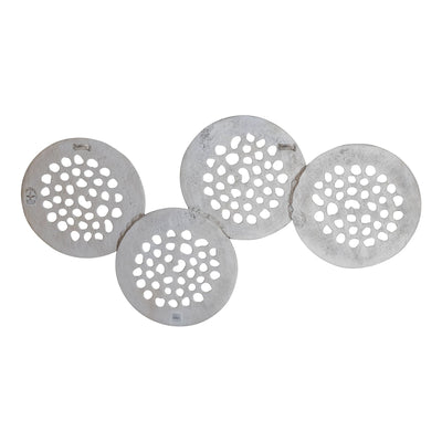 Geoffe Zilver Gegoten Aluminium Wandpaneel by PTMD